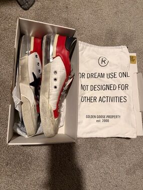 Super-Star Low Top Sneaker (Men) White/Red/Black